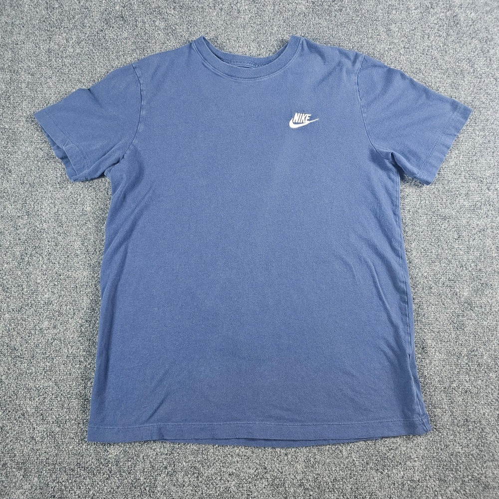 Nike Sportswear Essentials Men's Medium Blue Futura Logo Short Sleeve AR4997-410